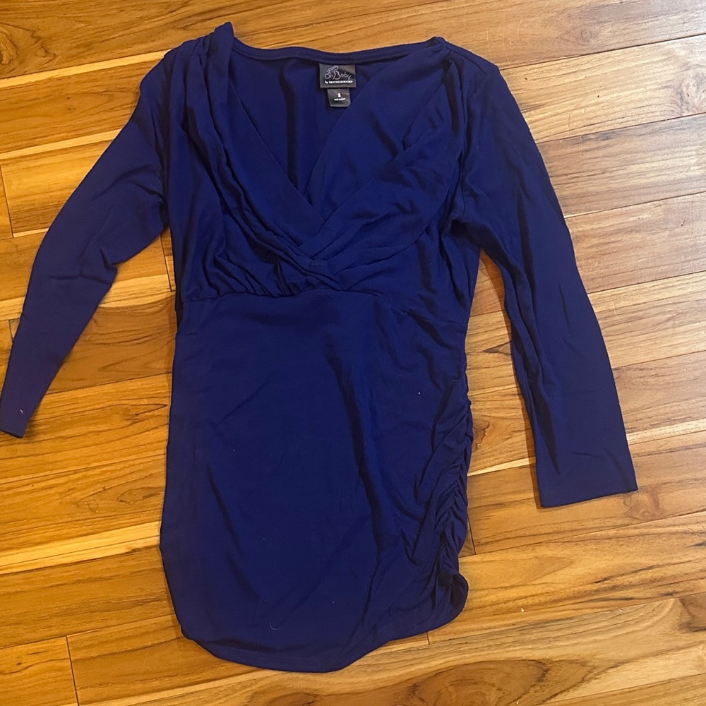 Motherhood Deep Blue Long Sleeve Top